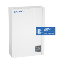 Système de ventilation d'air frais mural sans conduit ERV rectangulaire pour pièce individuelle, récupérateur de chaleur VMC double flux HRV AHU MVHR pour écoles