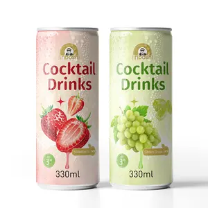 OEM Private Label hard seltzer 330ml 355ml canned Grape Flavored Alcoholic Beverage Pre-mixed vodka Sparkling Cocktail Wine