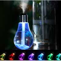 Humidificateur ultrasonique USB 400 ml, mini diffuseur d'arômes, brumisateur d'aromathérapie, humidificateur à ampoule colorée pour cadeau et maison