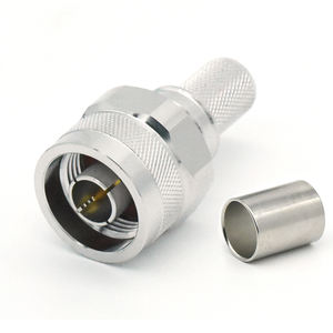 रायनूल कम पीम एन पुरुष सीधे कनेक्टर क्रिंप 50 ओएचएम एलएमआर400 एन प्लग कनेक्टर - Product Image 1