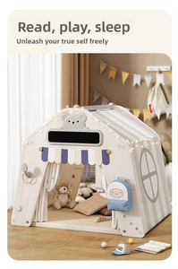 Tente de jeu multifonction pour enfants, château de princesse avec fenêtre, en polyester durable pour bébé et tout-petit, pour dormir et jouer en intérieur - Product Image 4