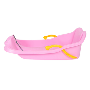HDPE écologique Durable rose bleu toboggan pour enfants Traction corde poignée pliable en plastique hiver utilisation neige Tube traîneau - Product Image 6