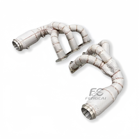Colectores de Escape Aislados de Acero Inoxidable SS304 Directos de Fábrica para Porsche 911 991 GT3 RS 4.0L 2017-2019, Mejora de Potencia para Autos de Carreras OEM