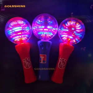 Party Favor Flashing Rave Kids Light Up Toys Disco Magic Ball Toy Led Spinner Wand For Kids LED flashing spinning ball stick