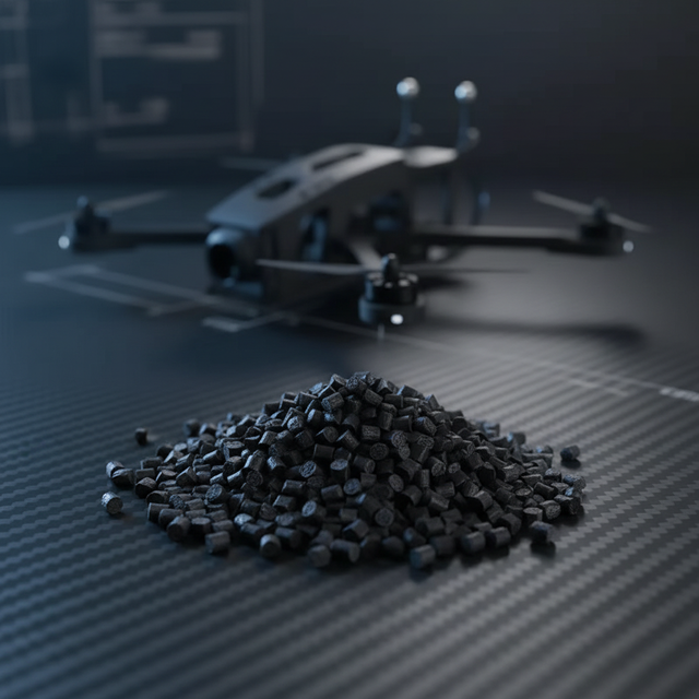 Carbon Fiber Reinforced PA12 Nylon 12 Plastic Granules Modified Polyamide Injection Molding Compound