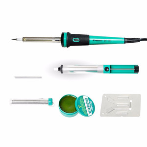 Kit de soudage Pro-Tech 40W, ensemble de six pièces avec flux de colophane et pompe à dessouder PK-916G - Product Image 1