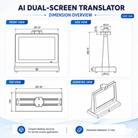 Terminal de Interpretación de Voz Multilingüe OEM, Pantalla IPS de 10.1 Pulgadas, Traductor con IA Android, Más de 80 Idiomas, para Hoteles, Aeropuertos, Gobierno