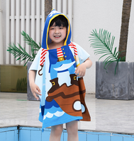 Serviette de bain pour enfants, cape à capuche, peignoir, serviette de plage, absorbante, séchage rapide, poncho de plage pour enfants