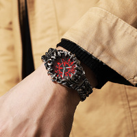 Montre-bracelet pour homme Claw Men, style Y2K, montre à cadre métallique irrégulier, montre à quartz rétro Cro Iris, style hip-hop, montre personnalisée pour homme