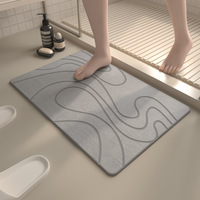 FIGOO [Tapis de bain en diatomite premium] Ultra-absorbant et fin [Tapis de sol en pierre] pour la maison de luxe