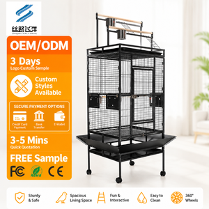 Gazebo <span class=keywords><strong>de</strong></span> Acero y Hierro para Pájaros con Jaula Exterior y Casa para Pájaros Colgante, Espacioso, a Prueba <span class=keywords><strong>de</strong></span> Escapes, Seguro y con Diseño Elegante - Product Image 2