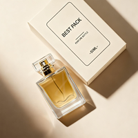 Flacon de parfum vide en verre dépoli dégradé 30ml 50ml 1oz, flacon pulvérisateur carré à fine brume avec capuchon noir facetté