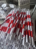 Barre de connexion télescopique réfléchissante pour cône de signalisation rétractable en plastique, pour barrière de sécurité routière