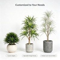 Plante artificielle en soie à toucher réel, Liriope variegata en pot, 95 cm, vert décoratif pour la décoration de bureau et d'espace de travail