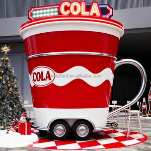 Camión de Café Móvil con Forma de Taza Gigante - Remolque de Catering Creativo de Fibra de Vidrio con Marca Personalizada, Ideal para Bebidas de Café - Product Image 4