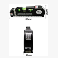 Règle professionnelle 15M niveleur laser infrarouge avec trépied et ruban à mesurer intégré de 2.5 mètres mesure de jauge de niveau de coque ABS