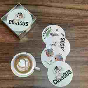 OEM ODM Wholesale Tissue square Paper <b>Drink</b> <b>coaster</b> Customized logo Printing Absorbent Pulp Board Paper Beer <b>coaster</b> - Product Image 1