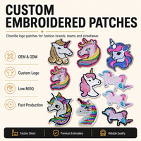 Patch brodé à paillettes licorne arc-en-ciel mignon, thermocollant, pour vêtements d'enfants, sacs à dos, décoration DIY