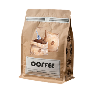 Kustom dicetak ritsleting persegi Ziplock Mylar kacang sisi Gusset kantong bawah datar dengan katup berdiri kemasan kantong kopi - Product Image 3