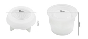 DM790 Carrousel Cheval Pot Moule Bijoux Boîte De Rangement Résine Époxy Silicone Moule Pour ciment béton plâtre - Product Image 6