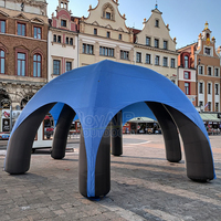 Tente 360 scellée à l'air de 8m * 8m tente dôme gonflable Oxford pour événements et fêtes en plein air tailles de 8m et 10m disponibles