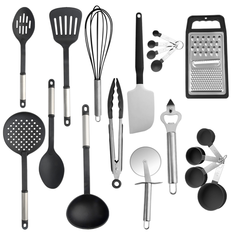 Set De 12 Ustensiles De Cuisine En Silicone Et Bois - Antiadhésif, Résistant à 230°C, Lavable, Blanc Crème
