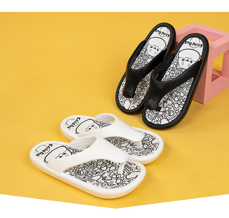 Custom Printed Men Summer Shoes EVA Flip-flops Ladies Shoes Ladies Flip Flop Slippers 3cm Thick Sole