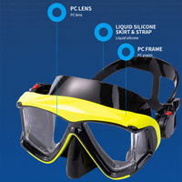 Ensemble de plongée professionnel 3 pièces, masque de plongée anti-fuite, tuba, palmes de natation portables, équipement de plongée pour adultes, idéal pour les voyages
