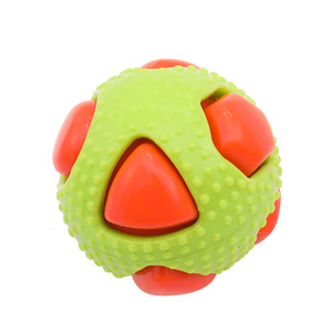 High-quality Custom <b>Dog</b> Supplies Chewing and Teething Training Two-color Triangle Sounding Toy <b>Ball</b> - Product Image 2