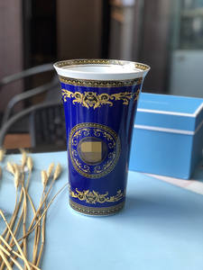 <b>Ceramic</b> <b>Vase</b> Large Mouth Creative Yellow <b>Vase</b> Glazed <b>Vase</b> Flower Arrangement - Product Image 5