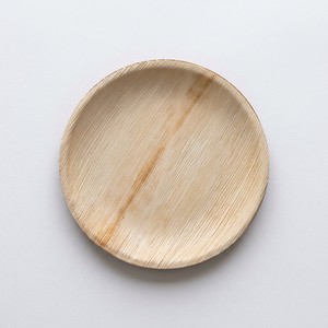 20cm Eco-Friendly <b>Disposable</b> Palm Leaf Flat Round <b>Plate</b> - Product Image 1