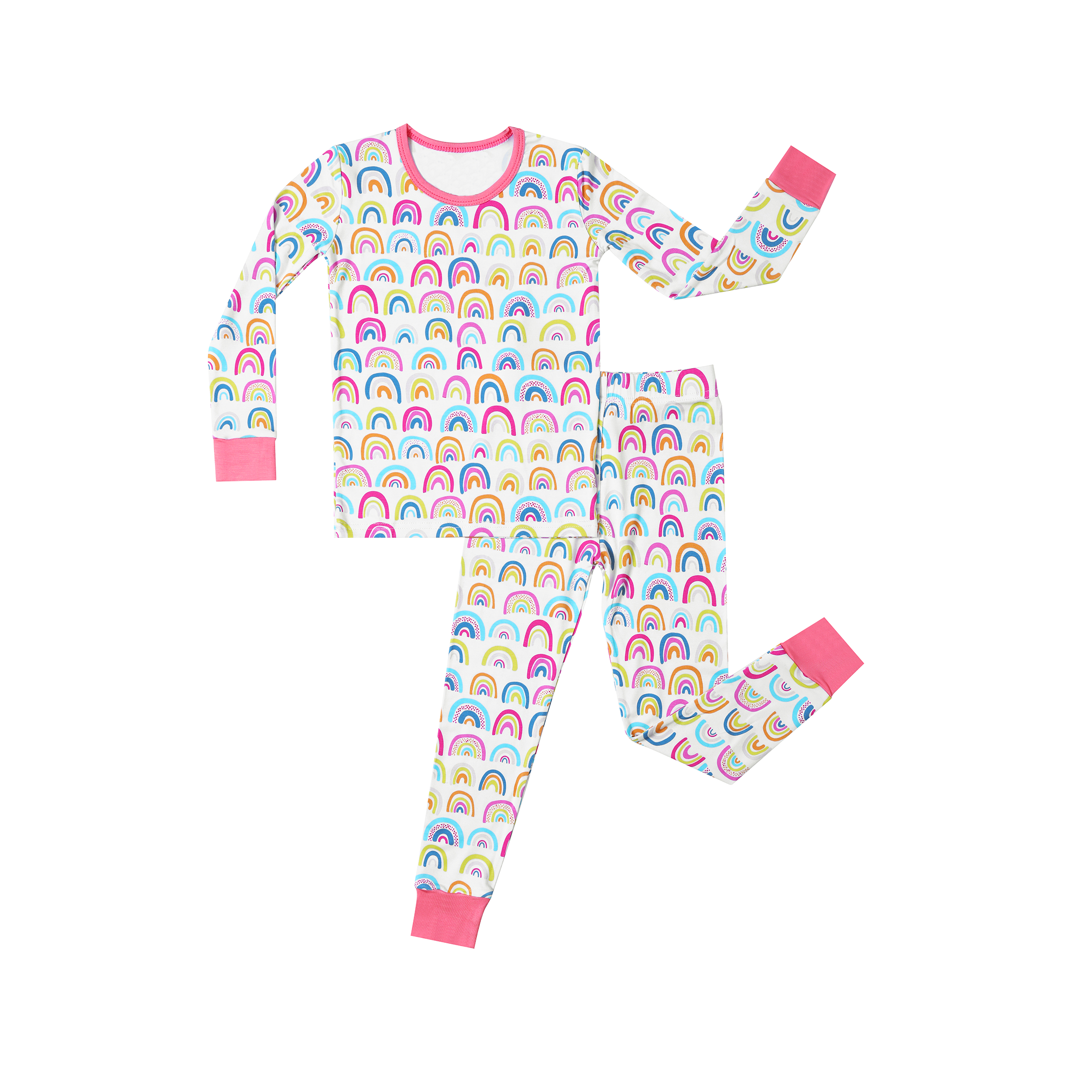 Pink rainbow print
