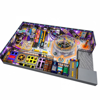 Parc d'attractions intérieur commercial à thème spatial néon coloré, équipement de jeu souple, capacité 500 kg pour centre de jeux pour enfants
