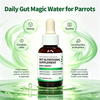 Gouttes probiotiques pour perroquets avec bactériophages pour oiseaux, soutien de la santé intestinale, Lactobacillus Acidophilus Candida Utilis, 30 ml