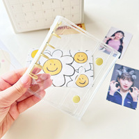 Cahier en plastique reliure en pvc carte à collectionner mini m5 pvc transparent classeur planificateur 5 reliure à anneaux carnet