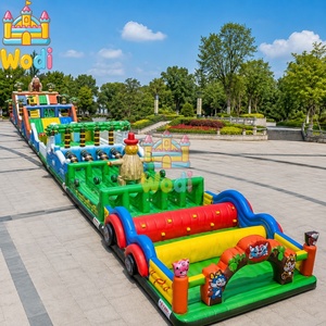 Circuito de Obstáculos Inflable de Material Resistente para Invierno, Casa de Brinco Inflable con Obstáculos Tipo <span class=keywords><strong>Lego</strong></span> - Product Image 2