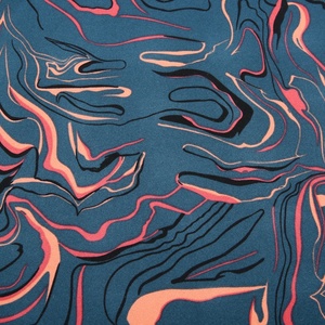 Vải thời thượng <span class=keywords><strong>2025</strong></span> dệt kim đôi 95% polyester 5% spandex in hoa thân thiện với môi trường tái chế Habijabi chất liệu vải crepe co giãn - Product Image 2