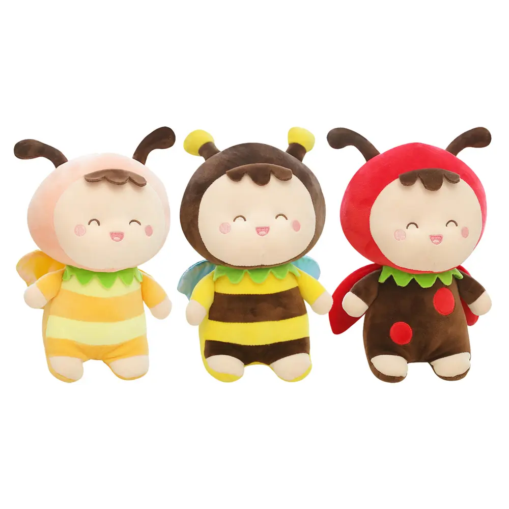 Groothandel Gevulde Lieveheersbeestje Gevulde Anime Pluche Poppen Leuke Super Zachte Baby Cartoon Dier Kussen Poppen