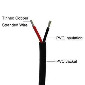 China Manufacturer Zhongpu 2464 22awg 2 Core Cable Tinned Copper Wire 80c 300v Wire Electric Cable AWM Control Wire