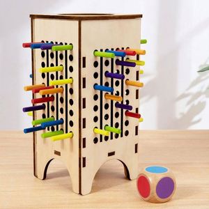 โต๊ะเด็ก มอนเตสซอรี่ เกมกระดานไม้ แท่งไม้หลากสี เกมลูกเต๋า - Product Image 4