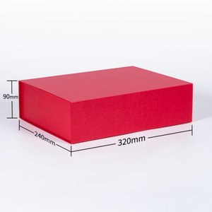 Custom Luxury <strong>Red</strong> Kraft Paper <strong>Boxes</strong> for Wedding Gifts Embossed Logo Shipping Mailer Cardboard Packaging with Custom Printed Logo - Product Image 5