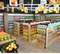 Stahl-Doppelseitiges L-förmiges Supermarktregal mit Verstellbaren Ebenen, Schwerlastregale, Schnelle Montage