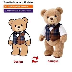 Peluche <span class=keywords><strong>Orsetto</strong></span> Professionale, Morbido sulla Pelle, Elegante <span class=keywords><strong>Orsetto</strong></span> per Regalo di Laurea, Giocattoli di Peluche Personalizzati - Product Image 1