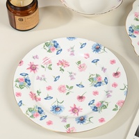 Vente en gros Céramique florale personnalisée New Bone China Porcelaine Vaisselle Vaisselle Service de table