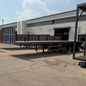 ZONHAN 4-Axle Heavy-Duty Flatbed Semi-<strong>Trailer</strong> with Front <strong>Bulkhead</strong> Steel Aluminum Alloy Construction >30000kg Payload Capacity - Product Image 6