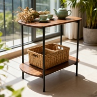 Tables basses de salon modernes ZIRI, tables à thé durables et écologiques, table console en métal et en bois