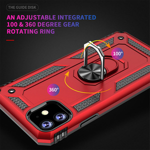 Casing Ponsel Anti Guncangan dengan Ring Magnet, Pelindung Anti Gravitasi TPU+PC Berlapis Elektro, Tempat Kartu, Perlindungan 360 untuk 11/11 - Product Image 4