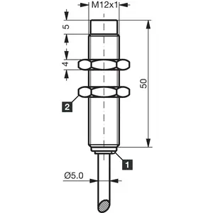 Sensor de proximidad inductivo D7C12V10NOLK robusto, totalmente metálico - Product Image 2