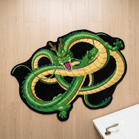 Tapis et moquette en forme de dragon, style anime, shaggy et moelleux, design personnalisé, tapis tufté pour salon, vente en gros