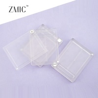 Boîtier compact transparent pour poudre, palette de fards à paupières magnétique vide givrée, palette de maquillage rectangulaire en ABS pour blush crème, ouverture/fermeture rotative